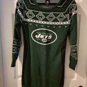 NFL TEAM NY JETS SWEATER DRESS MEDIUM